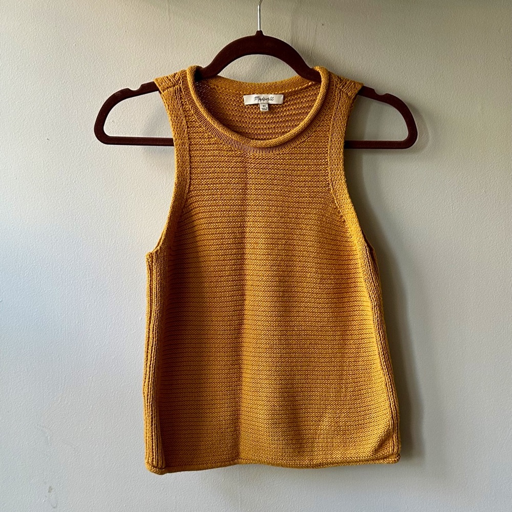 Madewell Mustard Knit Tank Top - XS